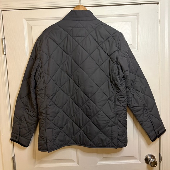 J Crew Mens L Mercantile Walker Quilted Barn Jacket Dark Gray Full Zip EXCELLANT - Picture 4 of 12